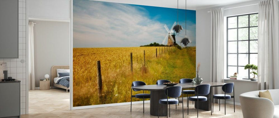 PHOTOWALL / Field of Wheat with Halnaker Windmill (e331914)