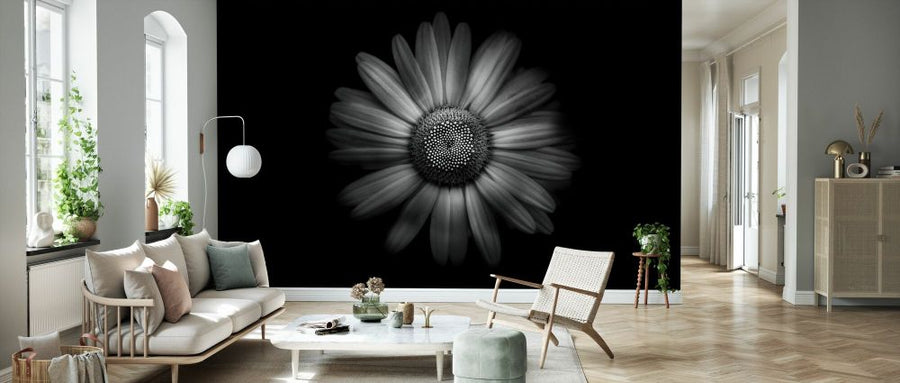 PHOTOWALL / Backyard Flowers in Black and White (e332489)