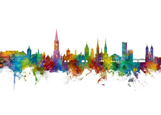PHOTOWALL / Freiburg Germany Skyline (e332712)