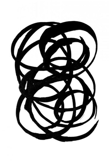PHOTOWALL / Ink Scribble Black and White (e333893)