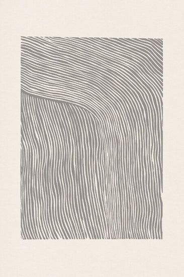 PHOTOWALL / Stripes Linocut - Gray (e333920)