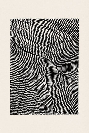 PHOTOWALL / Stripes Linocut - Black III (e333925)
