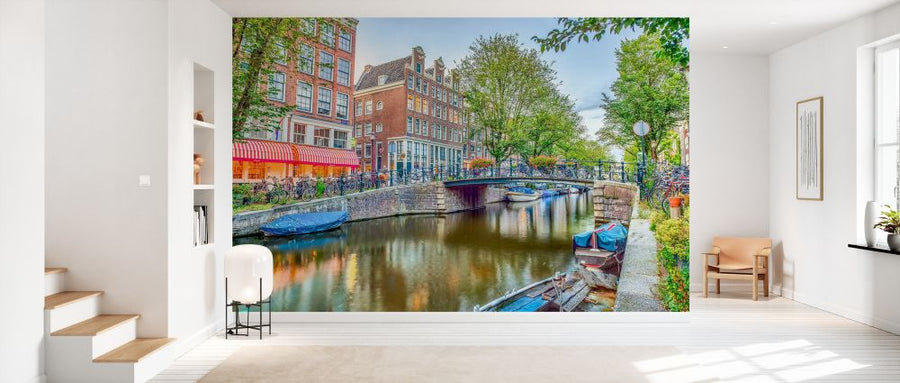 PHOTOWALL / Canal through Amsterdam City (e333951)