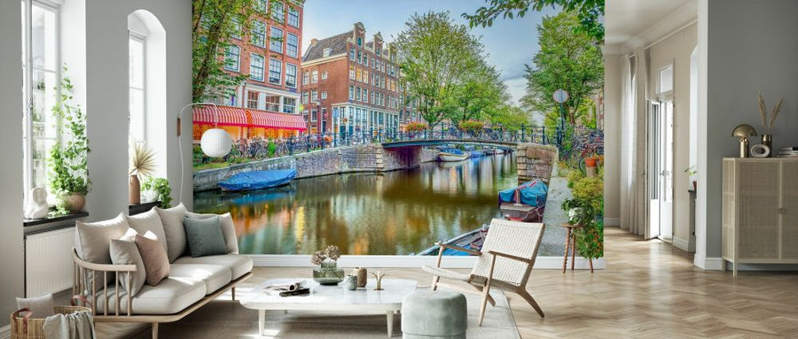 PHOTOWALL / Canal through Amsterdam City (e333951)