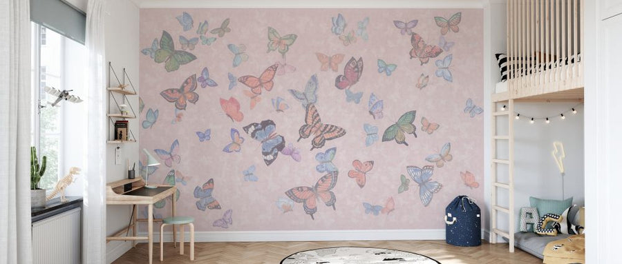 PHOTOWALL / Butterfly Wings - Pink (e335217)