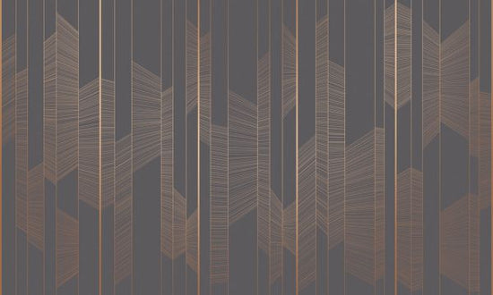 PHOTOWALL / Illuminated Lines - Rose Gold on Mole (e335230)