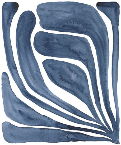 PHOTOWALL / Blue Stylized Leaf (e336201)