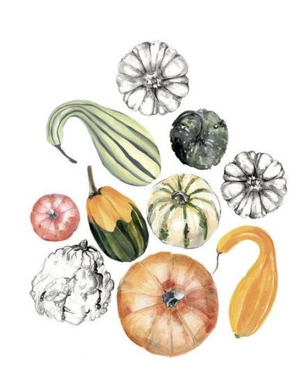 PHOTOWALL / Watercolor Pumpkins (e336542)