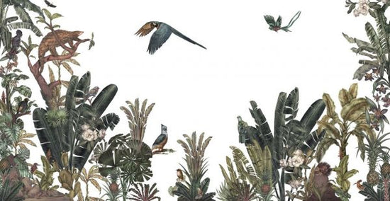 PHOTOWALL / Parrots Message - White (e84098)