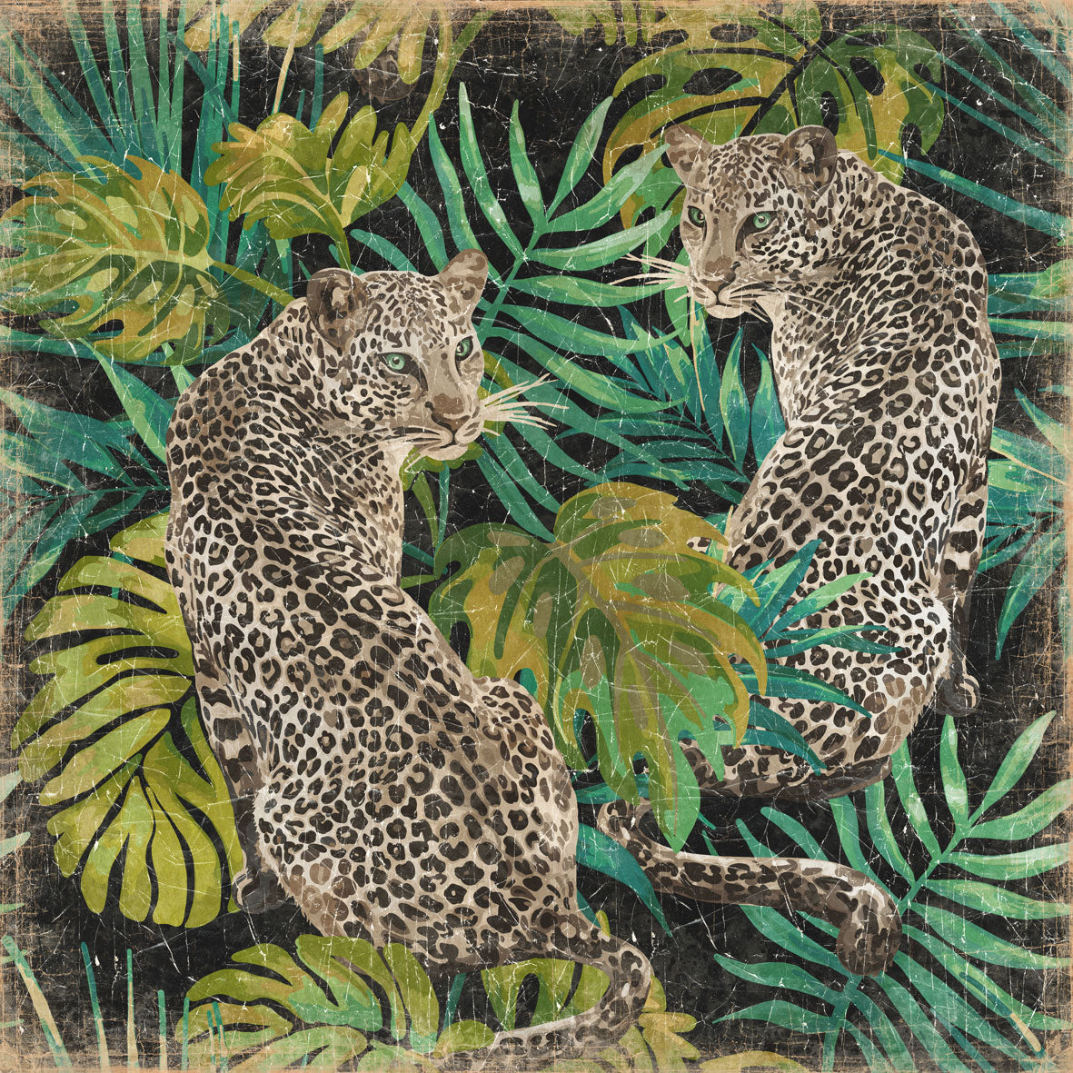 WALL ART】 ALFONZ / LEOPARDS JUNGLE ALF00455DC (120x120cm) | 輸入壁紙専門店 WALPA –  WALPA.jp