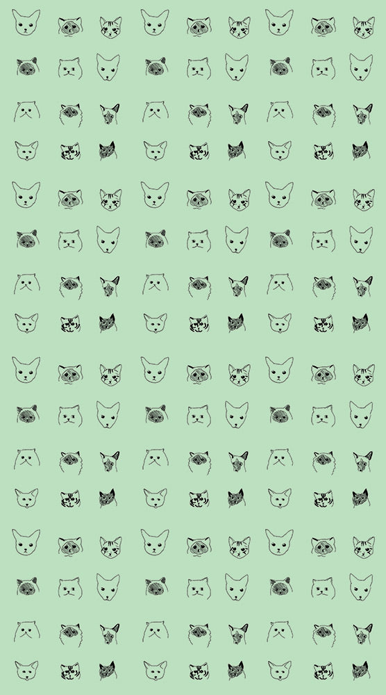 【限定数】Baines&Fricker / CATS WALLPAPER Green
