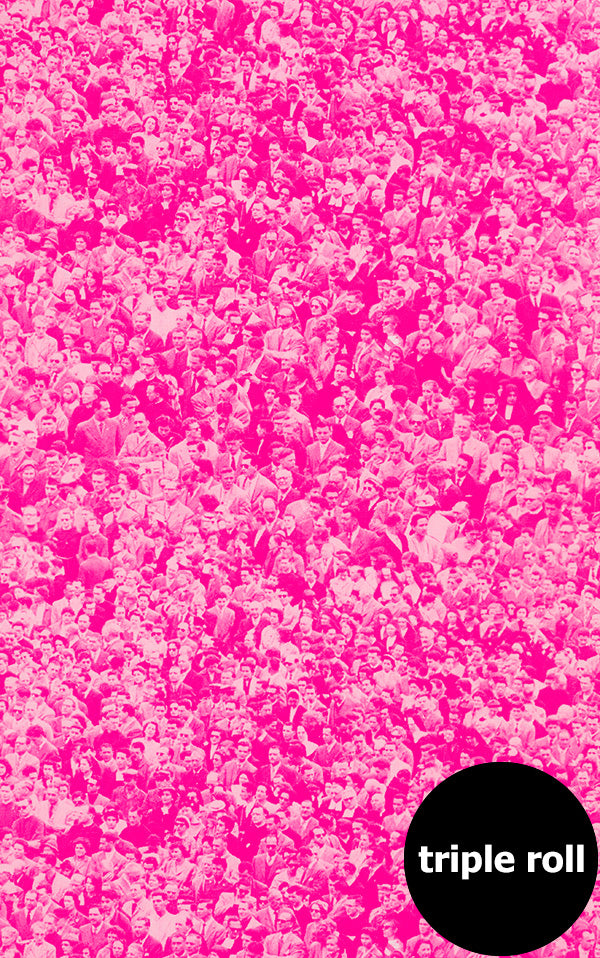 Andy Warhol / CROWD (Where's Warhol) / Aurora Pink on Ivory Clay Coated Paper (triple roll)