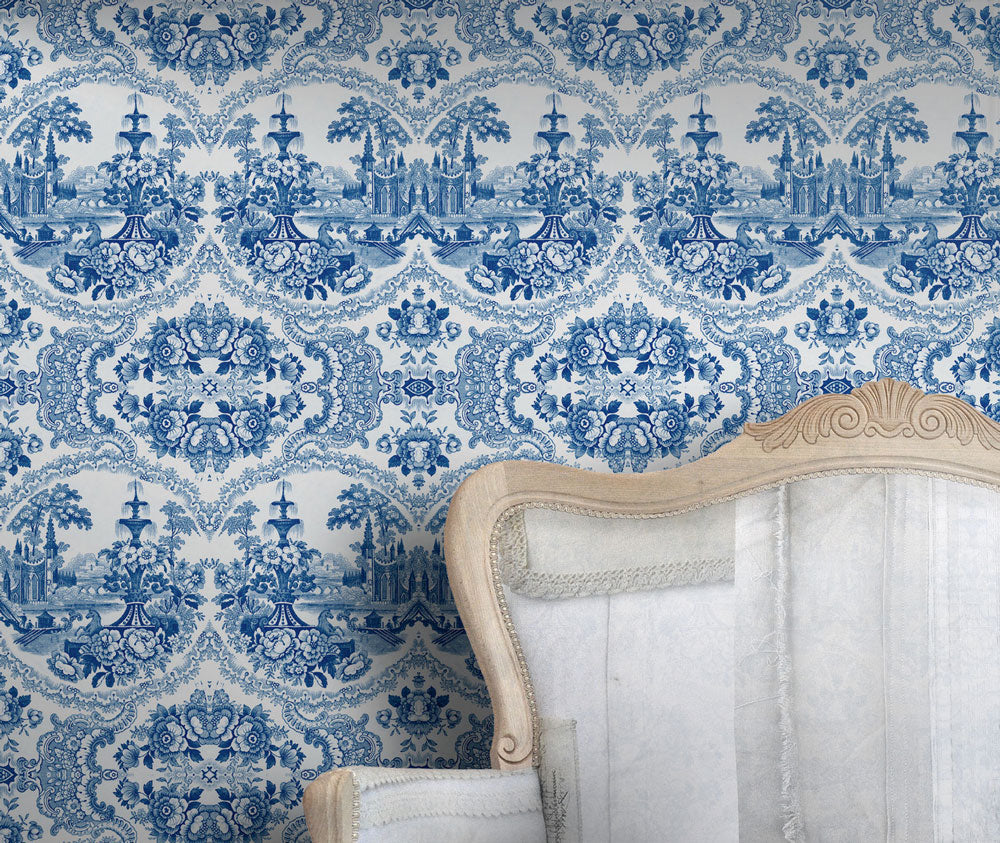 mineheart / Delft Baroque Wallpaper - Blue WAL/126 | 輸入壁紙専門
