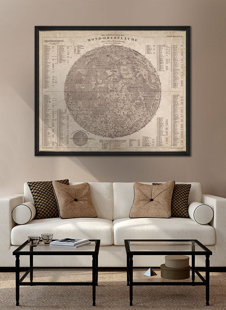 MINDTHEGAP WALL ART / Map of the Moon 1880  FA12206