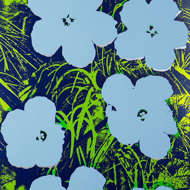 Andy Warhol / FLOWERS / Carolina on Silver Mylar (triple roll)