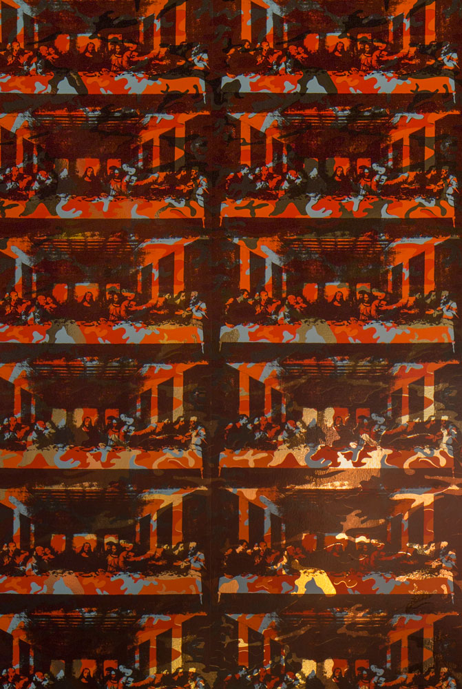 Andy Warhol / THE LAST SUPPER / Orchard on Bright Gold Mylar (triple roll)