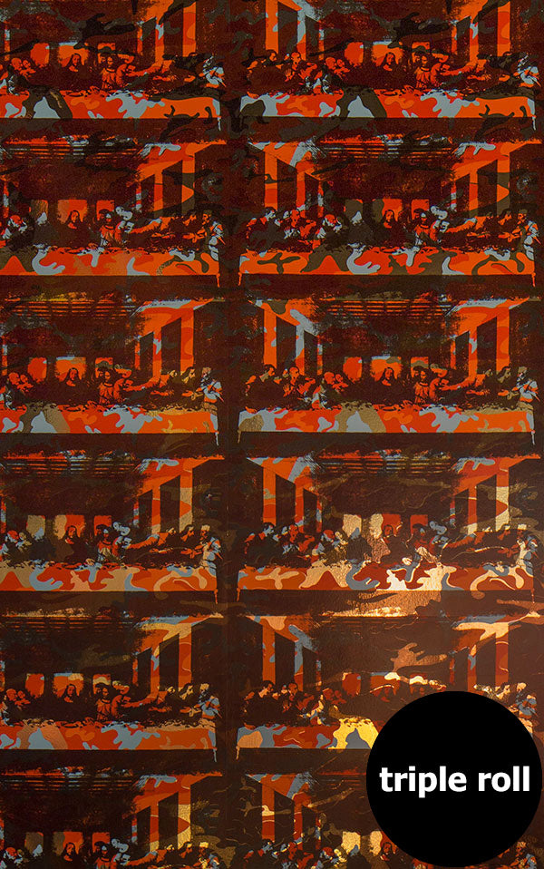 Andy Warhol / THE LAST SUPPER / Orchard on Bright Gold Mylar (triple roll)