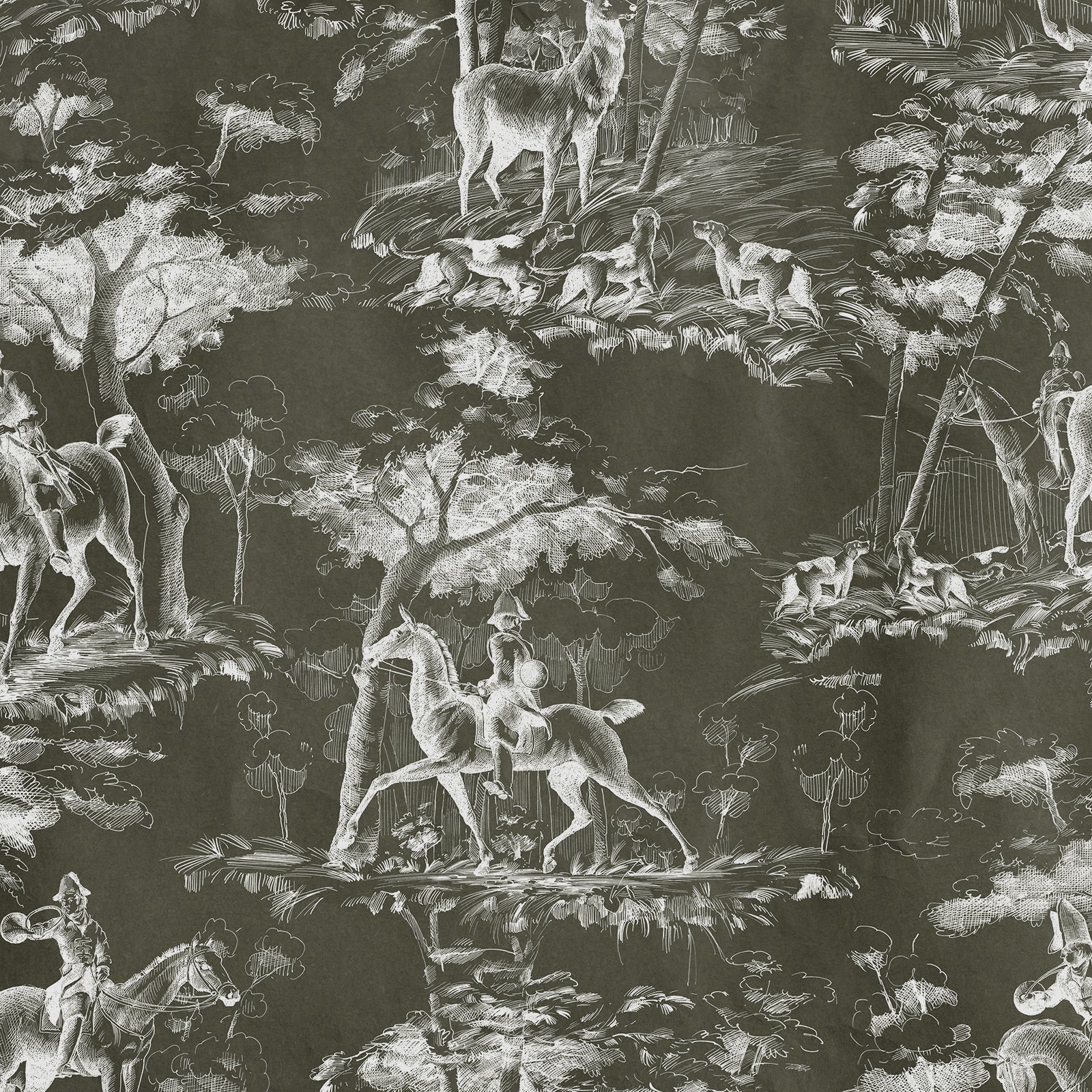 NLXL / LA CHASSE WALLPAPER MARRON / MR & MRS VINTAGE / MRV-56M