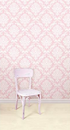 【予約受付】はがせる シール 壁紙 NU WALLPAPER / Pink Ariel Peel And Stick Wallpaper / NU1397