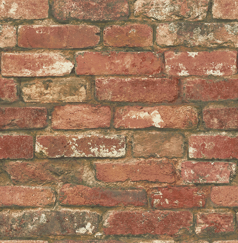 はがせる シール 壁紙 NU WALLPAPER / West End Brick Peel and Stick Wallpaper / NU2214
