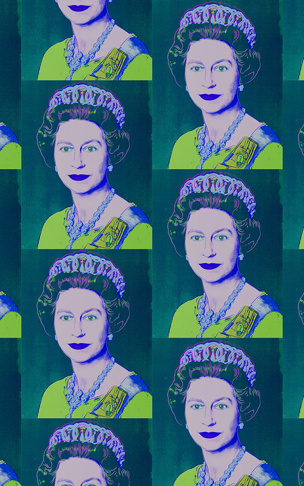 Andy Warhol / Queen Elizabeth / Teal | 輸入壁紙専門店 WALPA – WALPA.jp