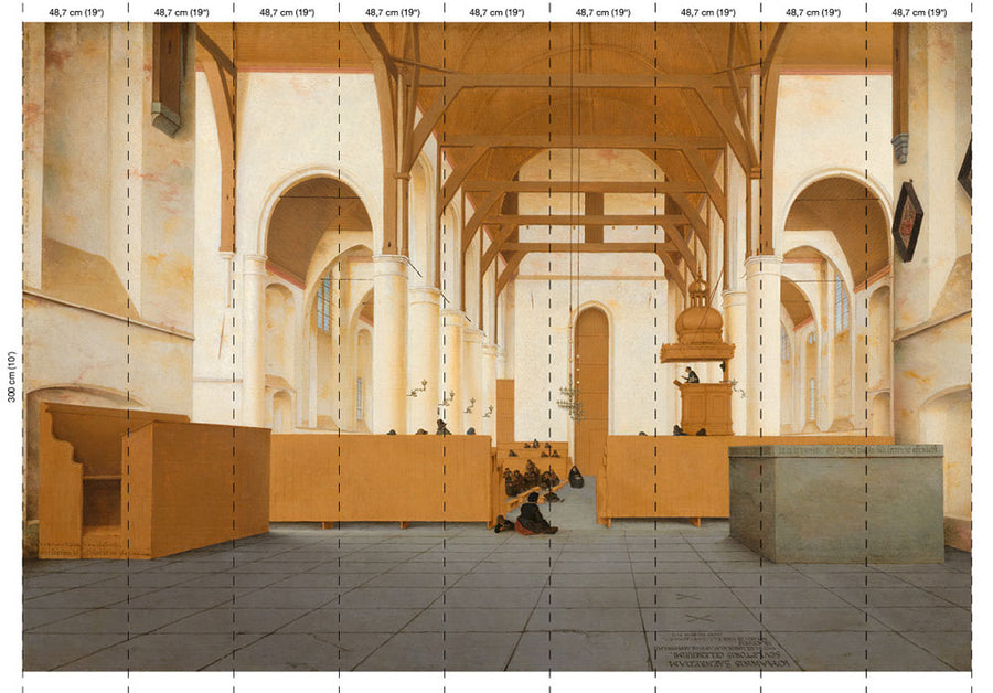 NLXL RIJKSMUSEUM WALLPAPER PRESENTED BY PIET HEIN EEK SAINT-ODULPHUS CHURCH RKS-02 (Full size)