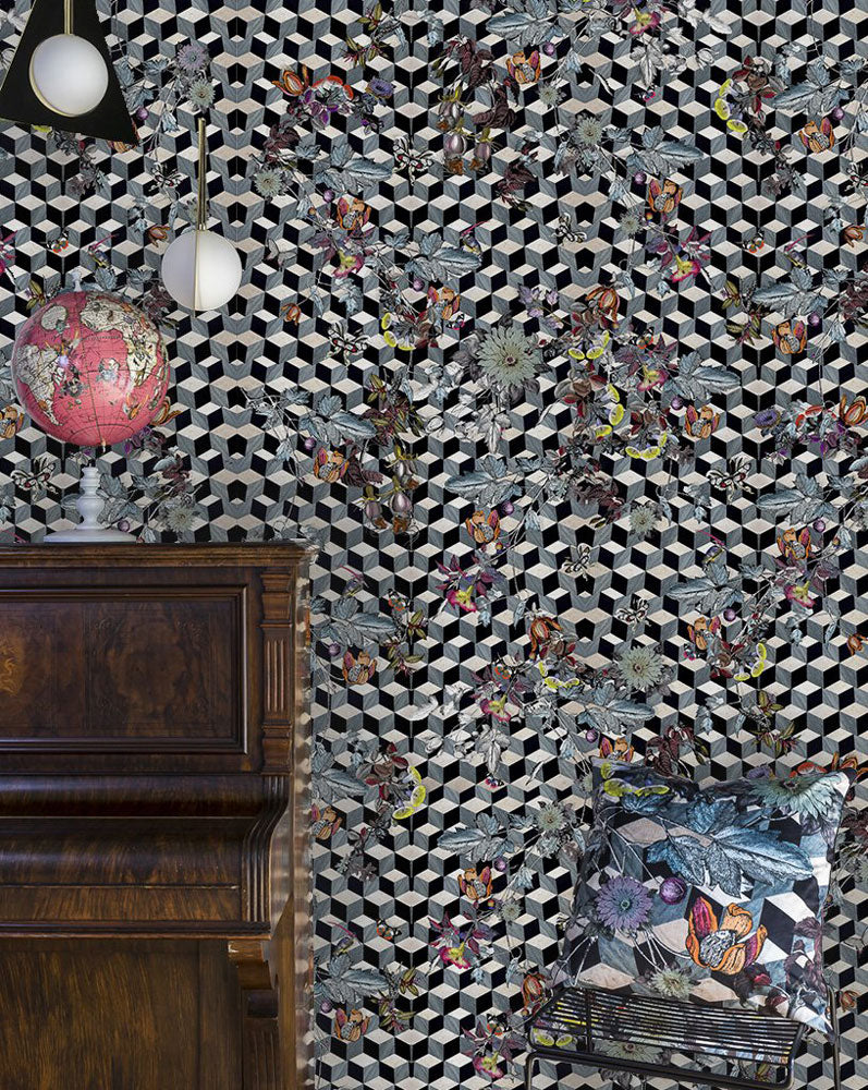 KRISTJANA S WILLIAMS STUDIO / Hexagonal Marble Floral Wallpaper Mural WAP0030【3パネル1セット】