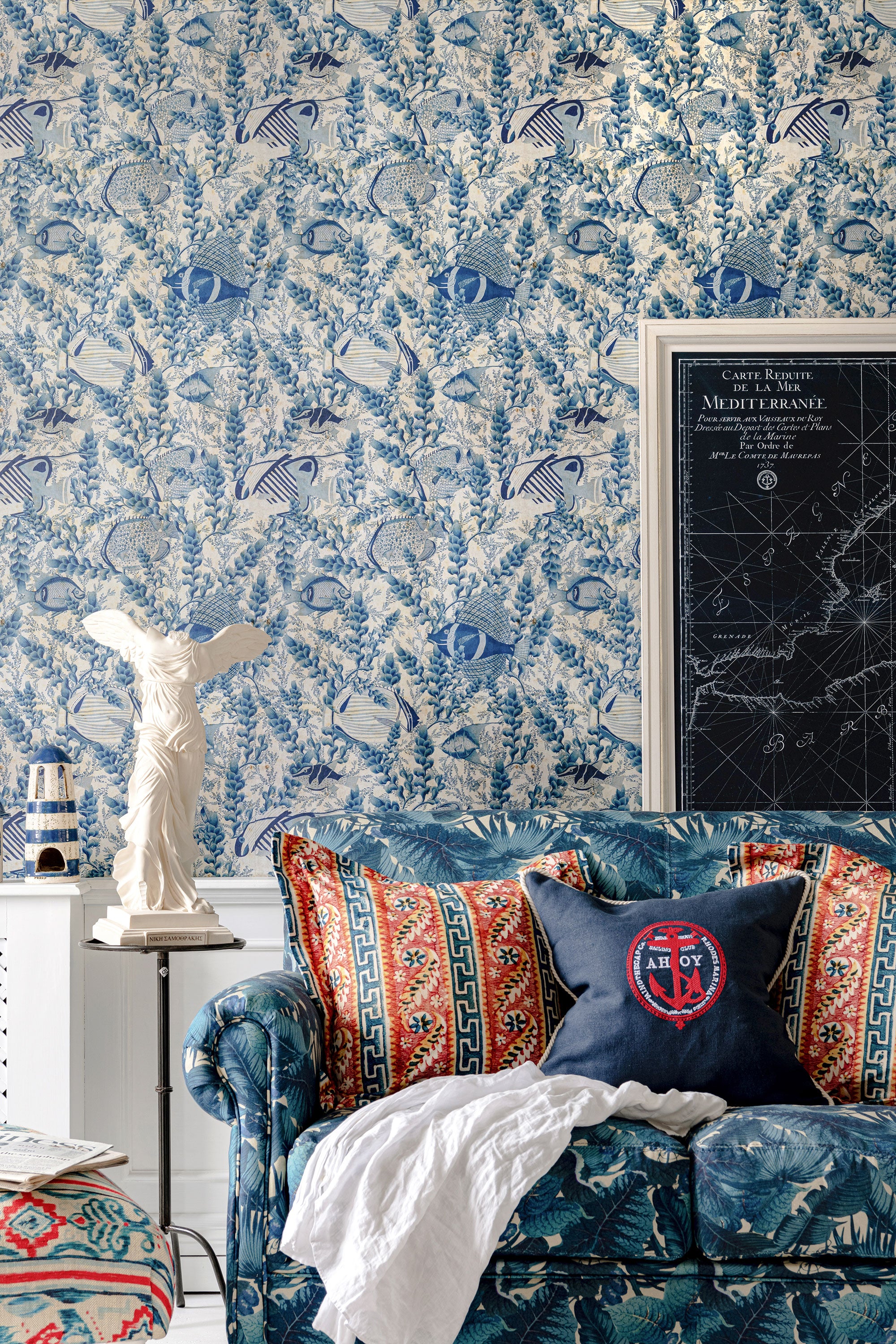 MINDTHEGAP / Sundance Villa / AQUARIUM Indigo WP20568 | 輸入壁紙