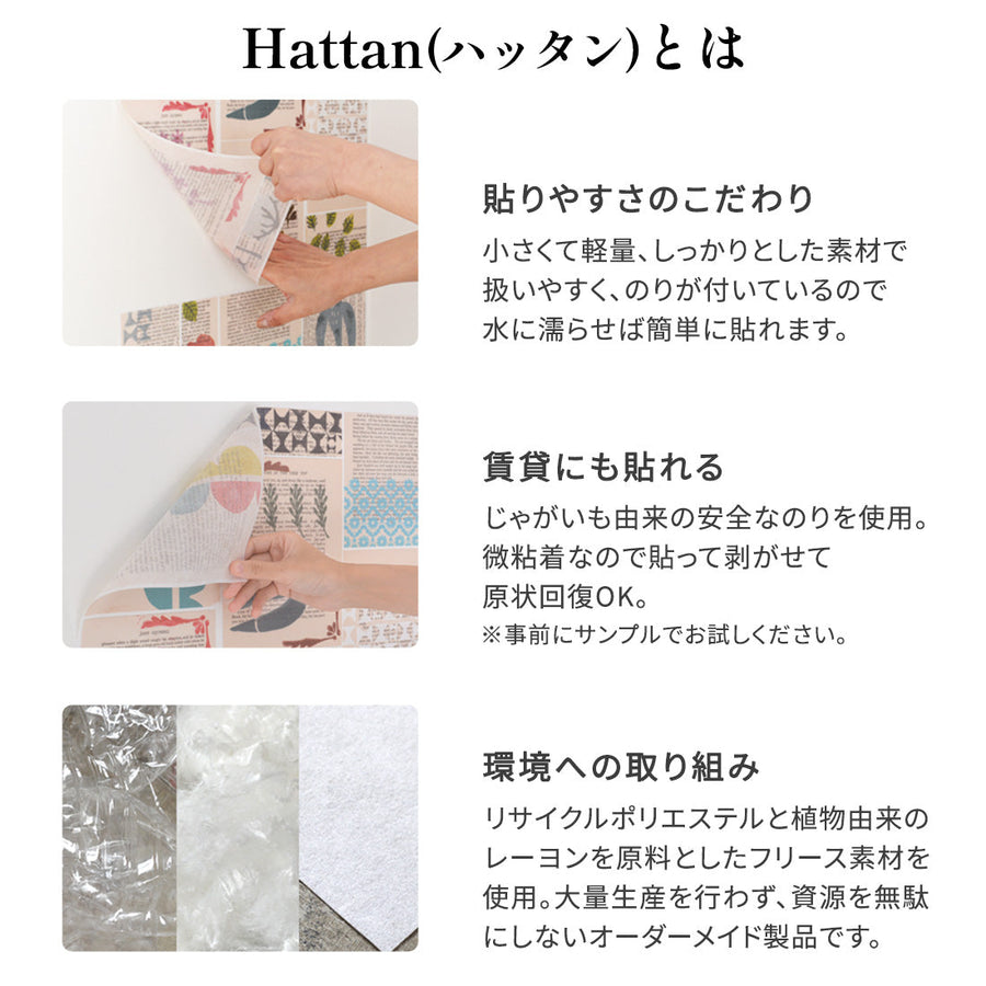 はがせる 壁紙 【Hattan Pattern】YSD LONDON / STELLA タフタ HYSD-21(6枚セット)