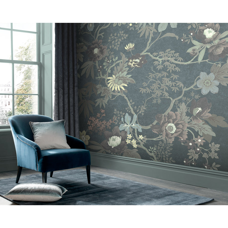 輸入壁紙 Graham & Brown / THE BESPOKE COLLECTION / KIMONO Teal 111734