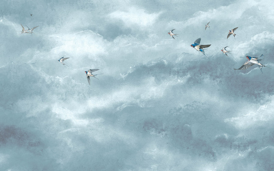 輸入壁紙 Graham & Brown / THE BESPOKE COLLECTION / FLIGHT OF SWALLOWS Daybreak 117755