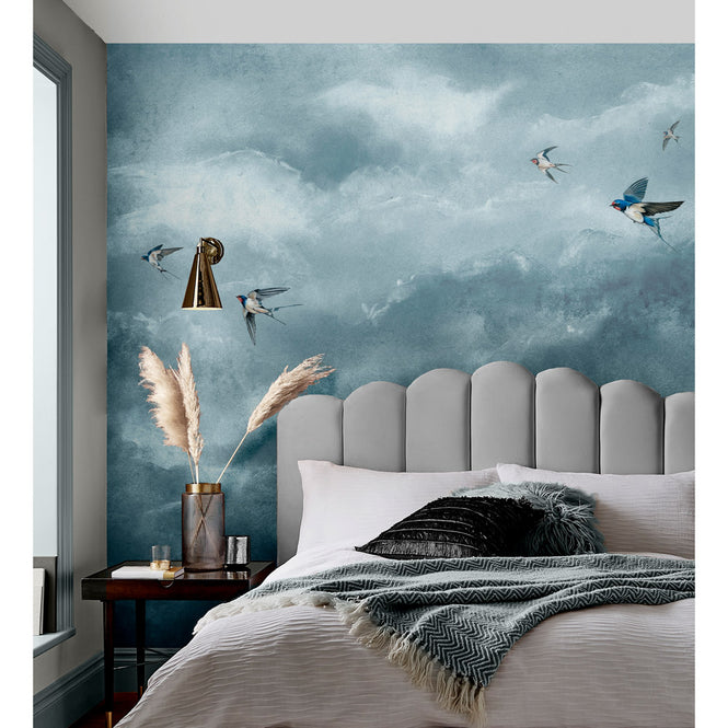 輸入壁紙 Graham & Brown / THE BESPOKE COLLECTION / FLIGHT OF SWALLOWS Daybreak 117755