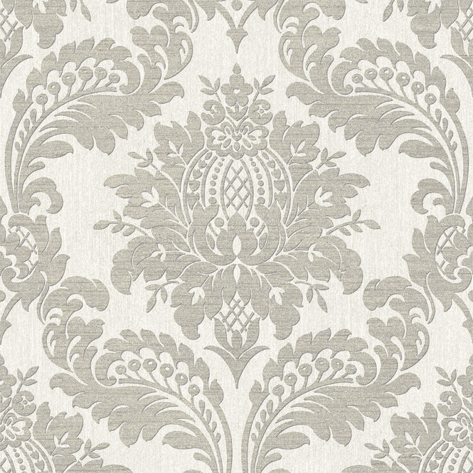 【1mサンプル】Graham & Brown / INDULGENCE / ARCHIVE DAMASK GREY 119972
