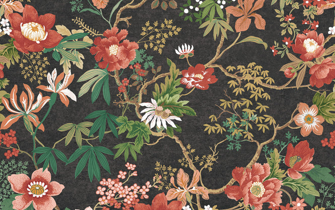 輸入壁紙 Graham & Brown / THE BESPOKE COLLECTION / KIMONO Noir 120266