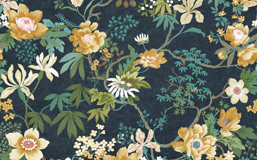 輸入壁紙 Graham & Brown / THE BESPOKE COLLECTION / KIMONO Midnight 120267