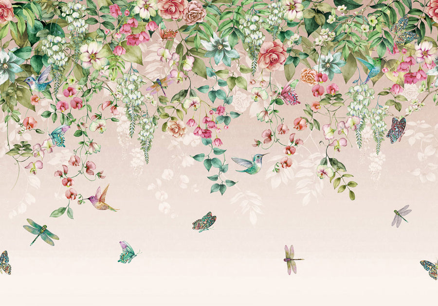 輸入壁紙 Graham & Brown / THE BESPOKE COLLECTION / ETHEREAL FLORA Blush 122040