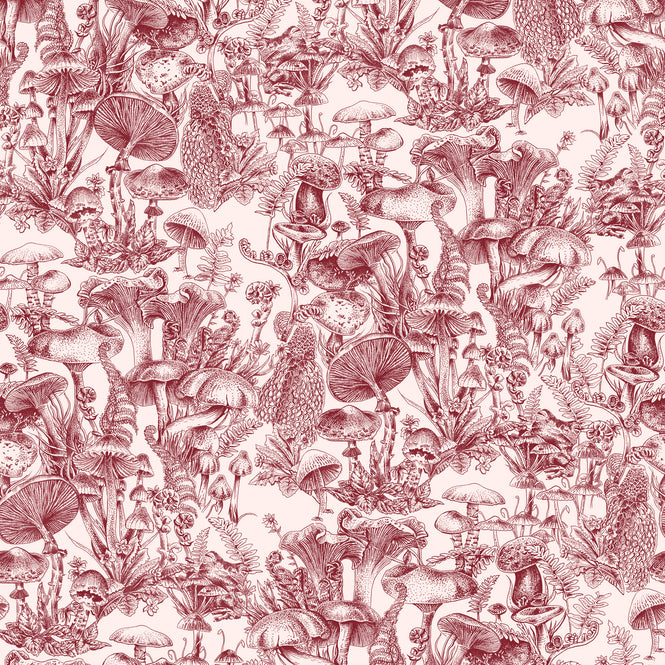 Cole&Son / Stella McCartney × Cole & Son / Fungi Forest Burgundy 122/1001