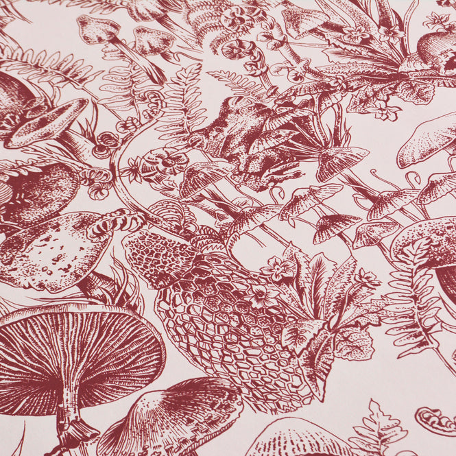 Cole&Son / Stella McCartney × Cole & Son / Fungi Forest Burgundy 122/1001