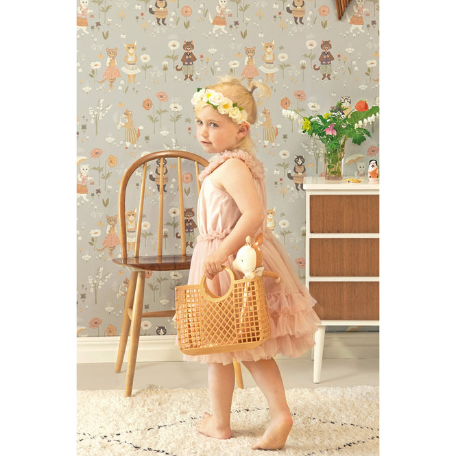 【1mサンプル】Majvillan / VINTAGE JOURNEY / Catwalk Dusty blue 153-01