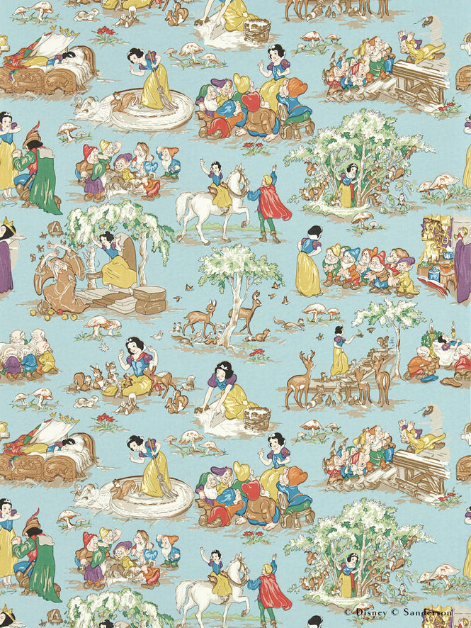 Sanderson / Disney Home X Sanderson Wallpapers / SNOW WHITE / Puddle Blue 217274