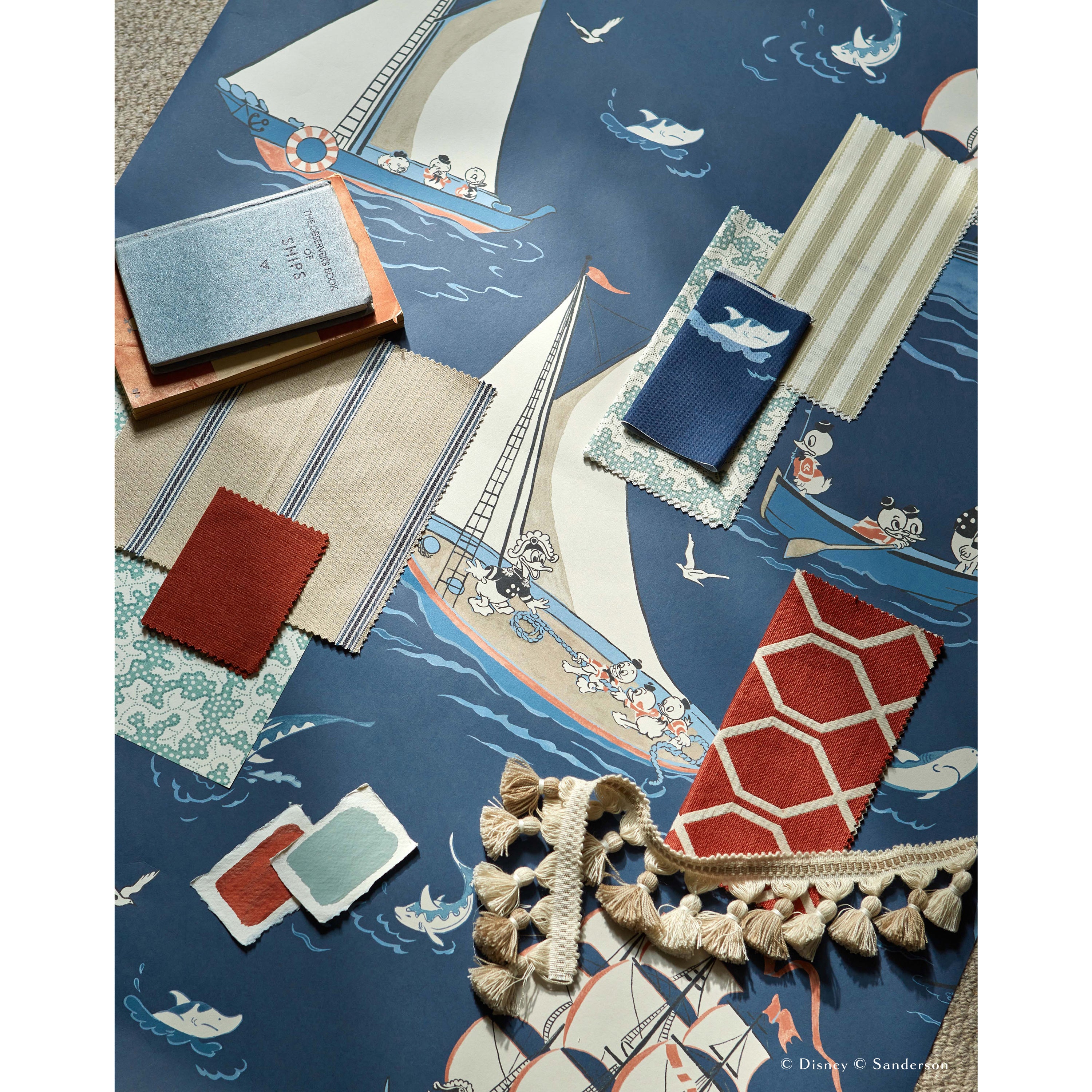 けいたんです。 Sanderson / Disney Home X Sanderson Wallpapers / DONALD NAUTICAL