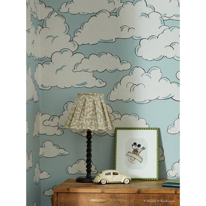 Sanderson / Disney Home X Sanderson Wallpapers / MICKEY IN THE CLOUDS / Sea Salt 217292