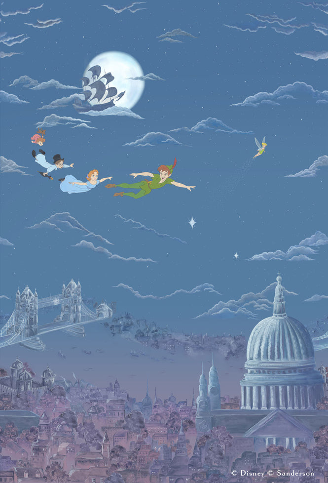 Sanderson / Disney Home X Sanderson Wallpapers / PETER PAN / Evening Blue 217293
