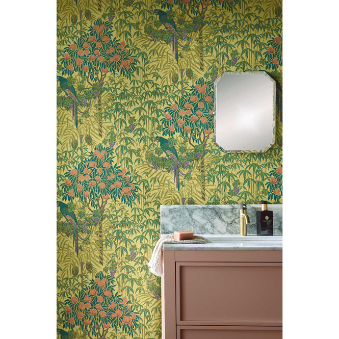 輸入壁紙 1838 Wallcoverings / V&A DECORATIVE PAPERS / MACAW Vivid Yellow 2311-167-03