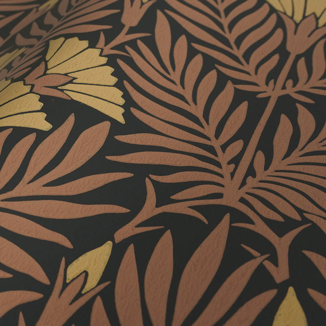 輸入壁紙 1838 Wallcoverings / V&A DECORATIVE PAPERS / FLORAL FANFARE Burnt Orange 2311-171-03