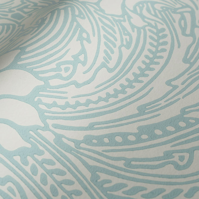 輸入壁紙 1838 Wallcoverings / V&A DECORATIVE PAPERS / EDEN Soft Teal 2311-173-03