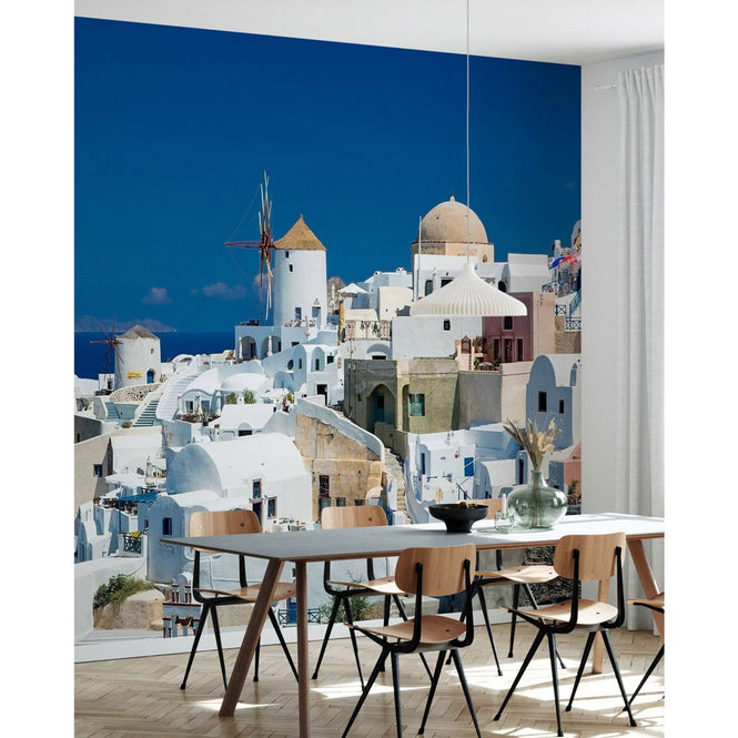 PHOTOWALL / White Houses and Azure Blue Sea in Greece (e24198)