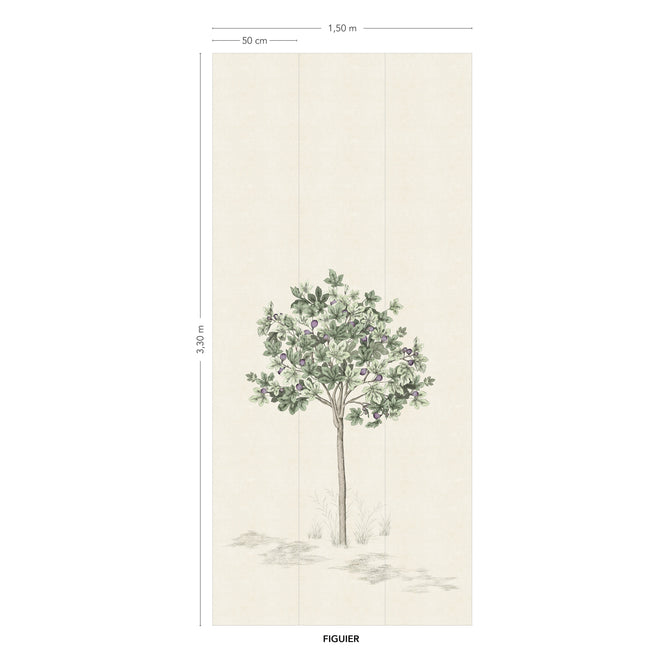 Isidore Leroy / ARBUSTES Naturel Figuier 6248301【3パネル1セット】
