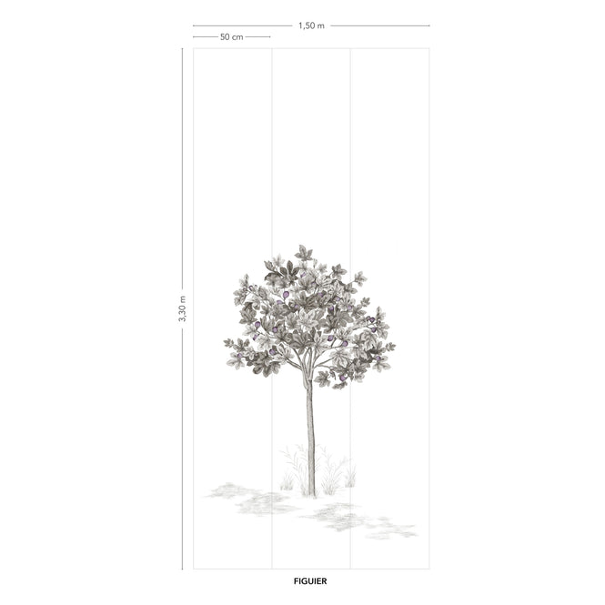 Isidore Leroy / ARBUSTES Gris Figuier 6248311【3パネル1セット】