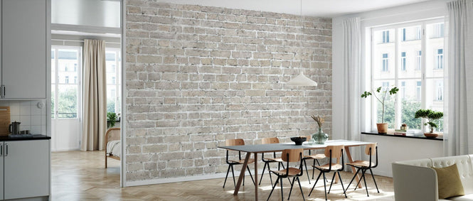 PHOTOWALL / White Wash Brick Wall (e318137)
